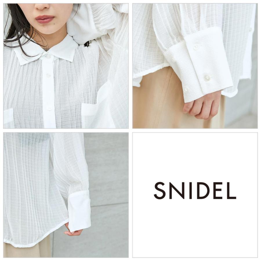 スナイデル　シアープリーツシャツ　LBLU スナイデル SNIDEL シアープリーツシャツ （LBLU
