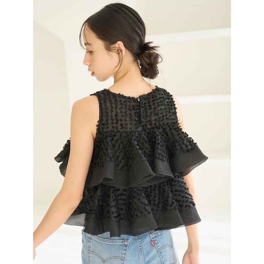 SNIDEL（スナイデル） (予約) ラッフルジャガードボリュームブラウス