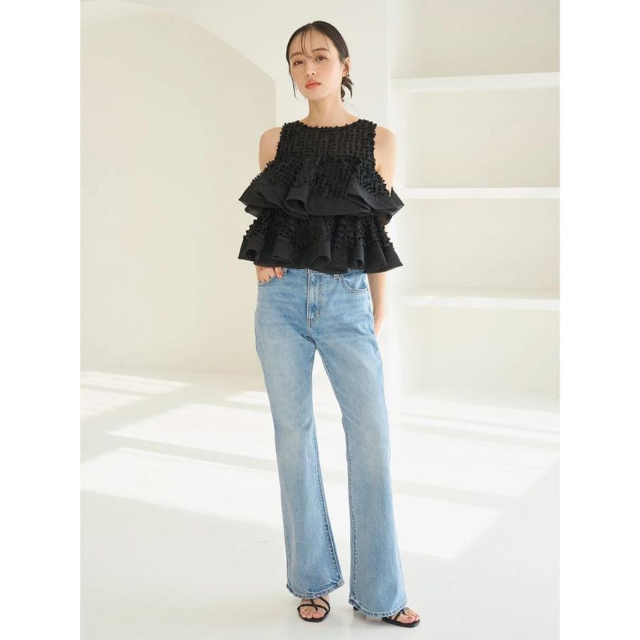 SNIDEL（スナイデル） (予約) ラッフルジャガードボリュームブラウス