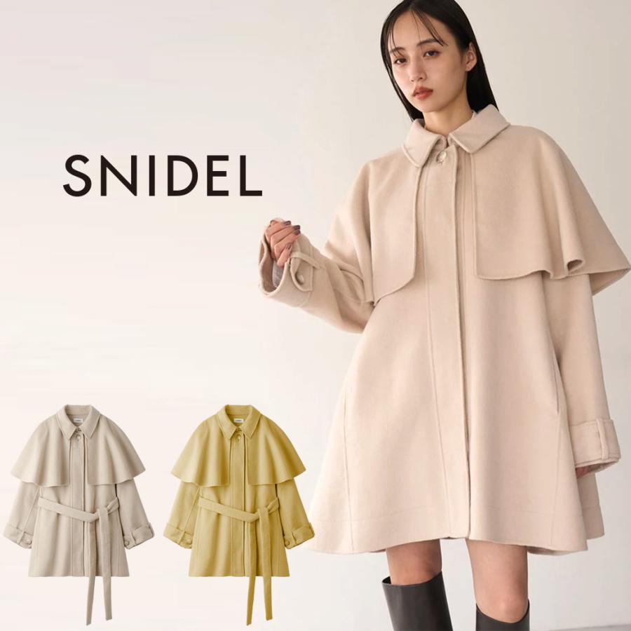 SALE40%OFF スナイデル リバーケープコート swfc245045 アウター レディース フレアケープ ウエストベルト付き  SNIDEL | SNIDEL