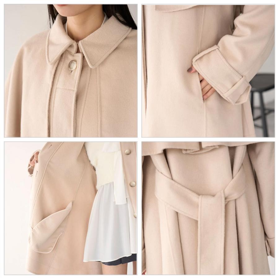 SALE40%OFF スナイデル リバーケープコート swfc245045 アウター レディース フレアケープ ウエストベルト付き  SNIDEL | SNIDEL | 04