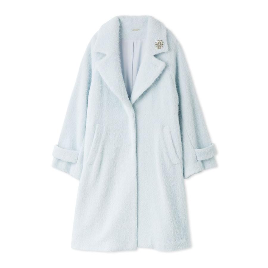 SNIDEL（スナイデル） SALE30%OFF ブローチ付きシャギーロングコート