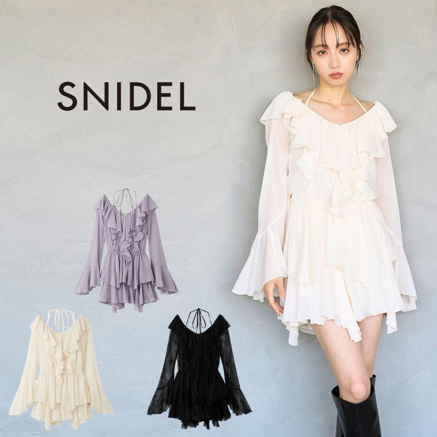 SNIDEL（スナイデル） SALE50%OFF シフォンフリルミニコンビワンピース