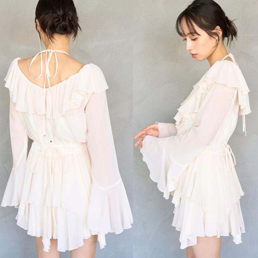 SNIDEL（スナイデル） SALE50%OFF シフォンフリルミニコンビワンピース