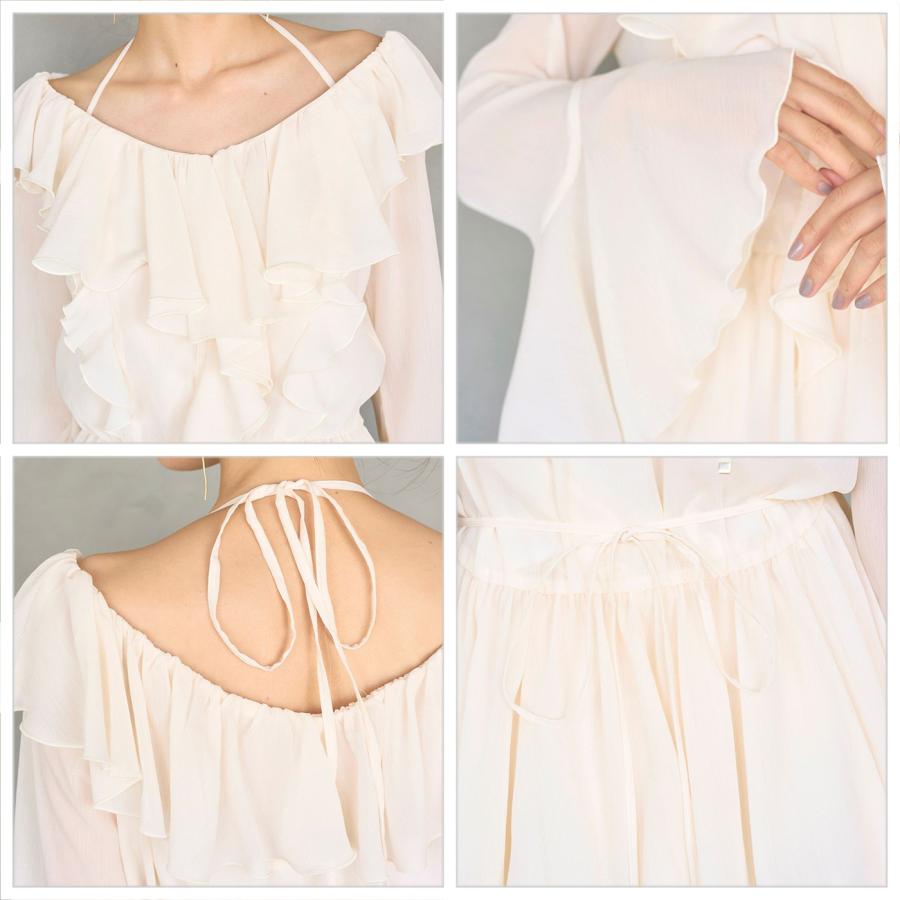 SNIDEL（スナイデル） SALE50%OFF シフォンフリルミニコンビワンピース