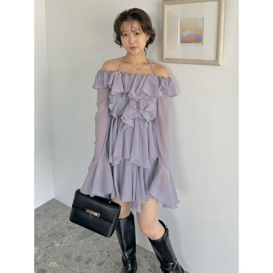 SNIDEL（スナイデル） SALE50%OFF シフォンフリルミニコンビワンピース