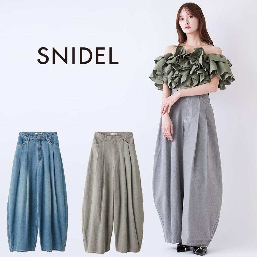 スナイデル　カーブデニムワイドパンツ　0サイズ　　snidel ジーパン SNIDEL（スナイデル） カーブデニムワイドパンツ swfp261236