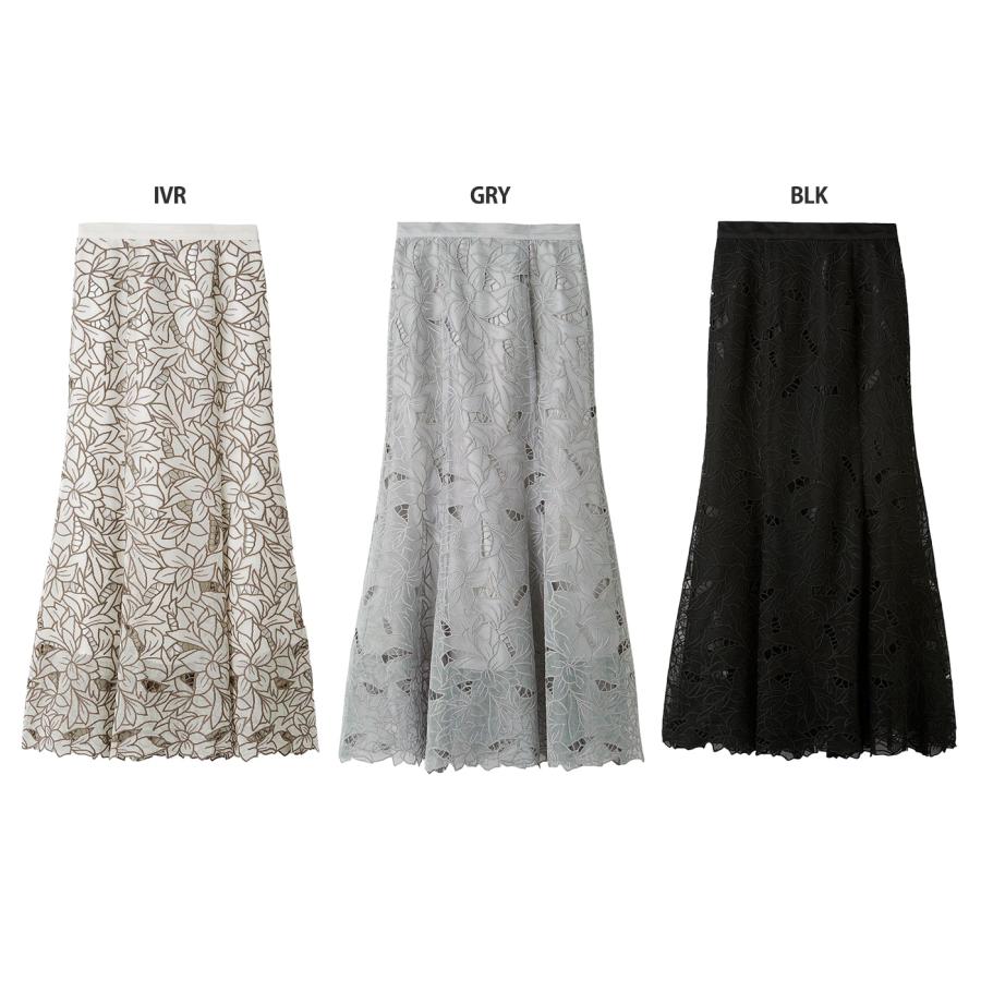 SNIDEL（スナイデル） SALE40%OFF カットワークセミフレアスカート