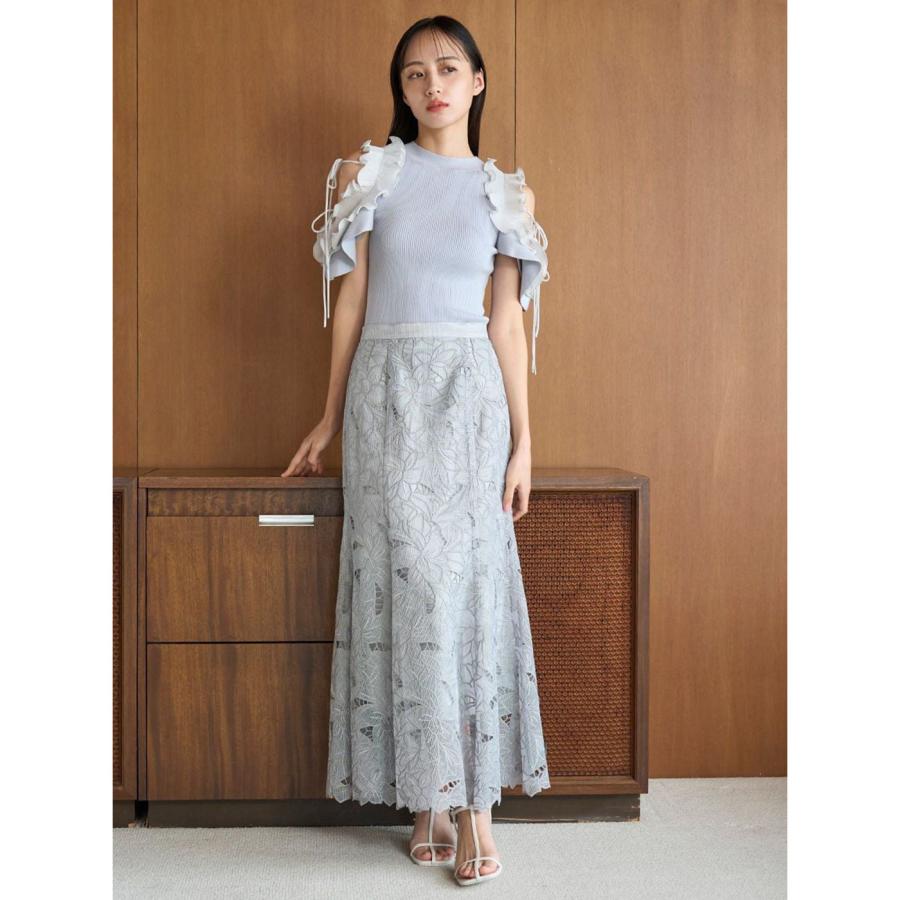 スナイデル　カットワークセミフレアスカート SNIDEL（スナイデル） SALE40%OFF カットワークセミフレアスカート