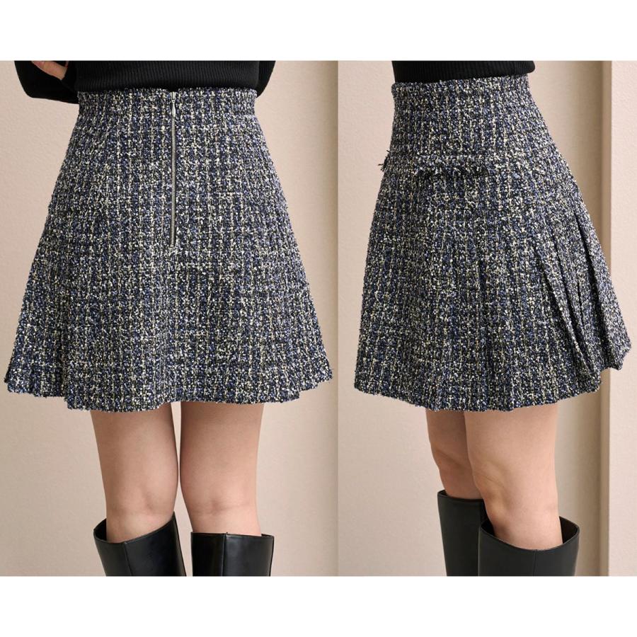 SNIDEL（スナイデル） SALE20%OFF サイドプリーツツイードミニスカート