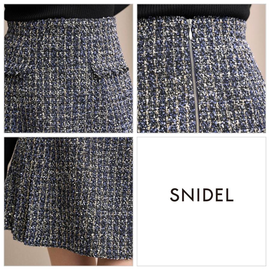 SNIDEL（スナイデル） SALE20%OFF サイドプリーツツイードミニスカート