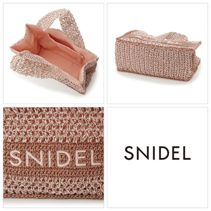 SNIDEL スナイデル 柄編みロゴトートバッグ swgb252632 レディース