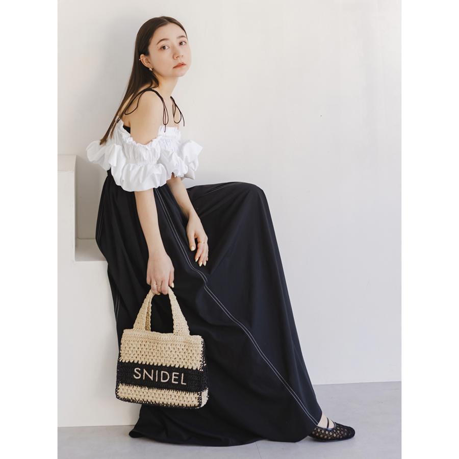 新品 柄編みロゴトートバッグ SNIDEL 完売品 柄編みロゴトートバッグ（トートバッグ）｜SNIDEL（スナイデル