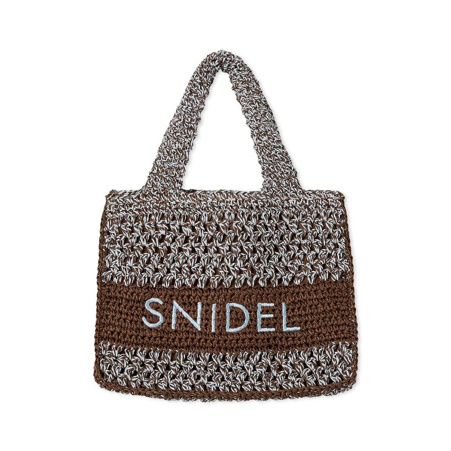 SNIDEL スナイデル 柄編みロゴトートバッグ swgb252632