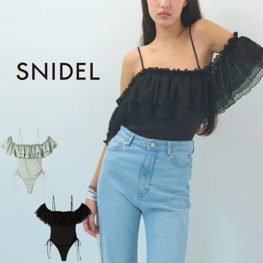 SNIDEL スナイデル フリルワンピスイムウェア swgg251662