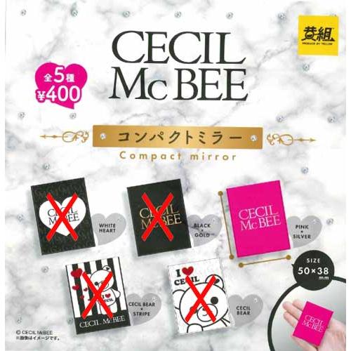 CECIL McBEE コンパクトミラー【PINK×SILVER】単品 : セレンショップ