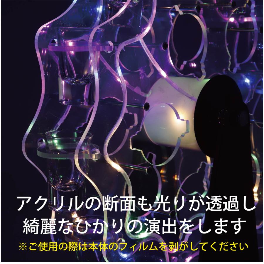 【名入れ対応可能】 ショットグラス12杯付属 LED酒グラス棚 テキーラ観覧車 酒グラススタンド パーティグッズ おしゃれ LEDランプ 卓上自立型 充電式 コードレス_2