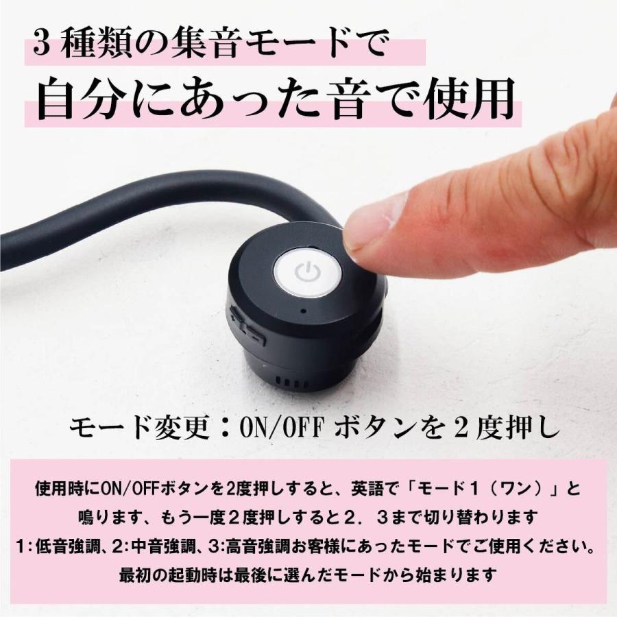 集音器 軽量 簡単操作 目立たない USB充電式 3種類イヤーピース付 孫と楽しく会話したい】毎日の会話が楽しくなる 集音器 3種の集音