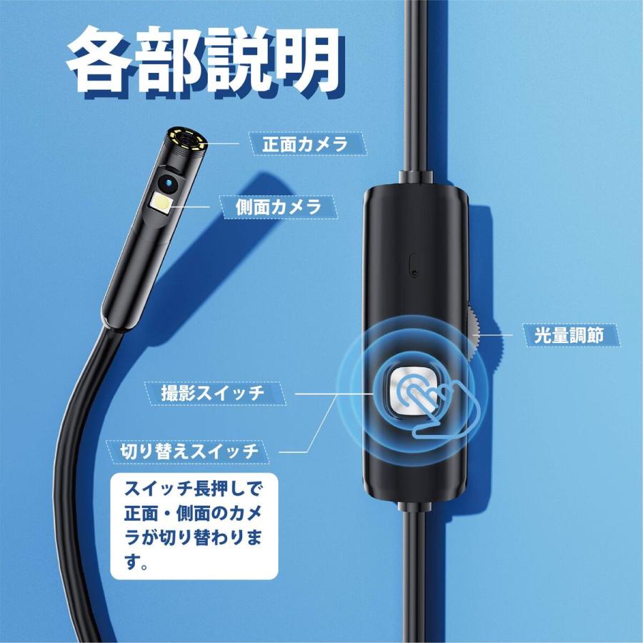 ファイバースコープ カメラ 内視鏡 マイクロスコープ Android iPhone