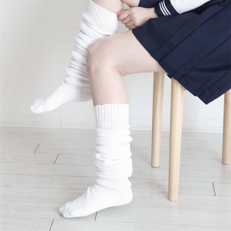 ルーズソックス 靴下 ギャル ルーズ 180cm ソックス ボリューム 白