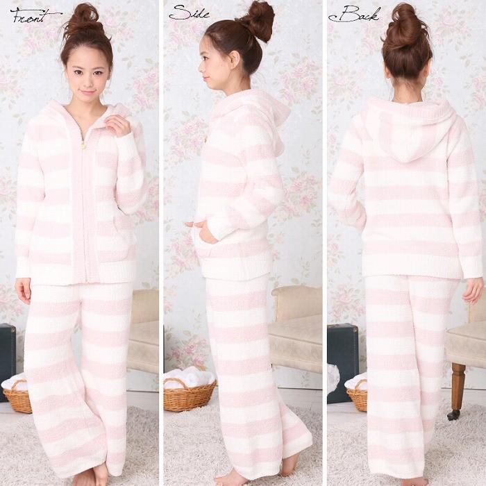 【未使用】ジェラピケ ルームウェア ピンク ボーダー セットアップ フリーサイズ 楽天市場】ジェラートピケ ボーダー柄 長袖 ルームウェア 上下