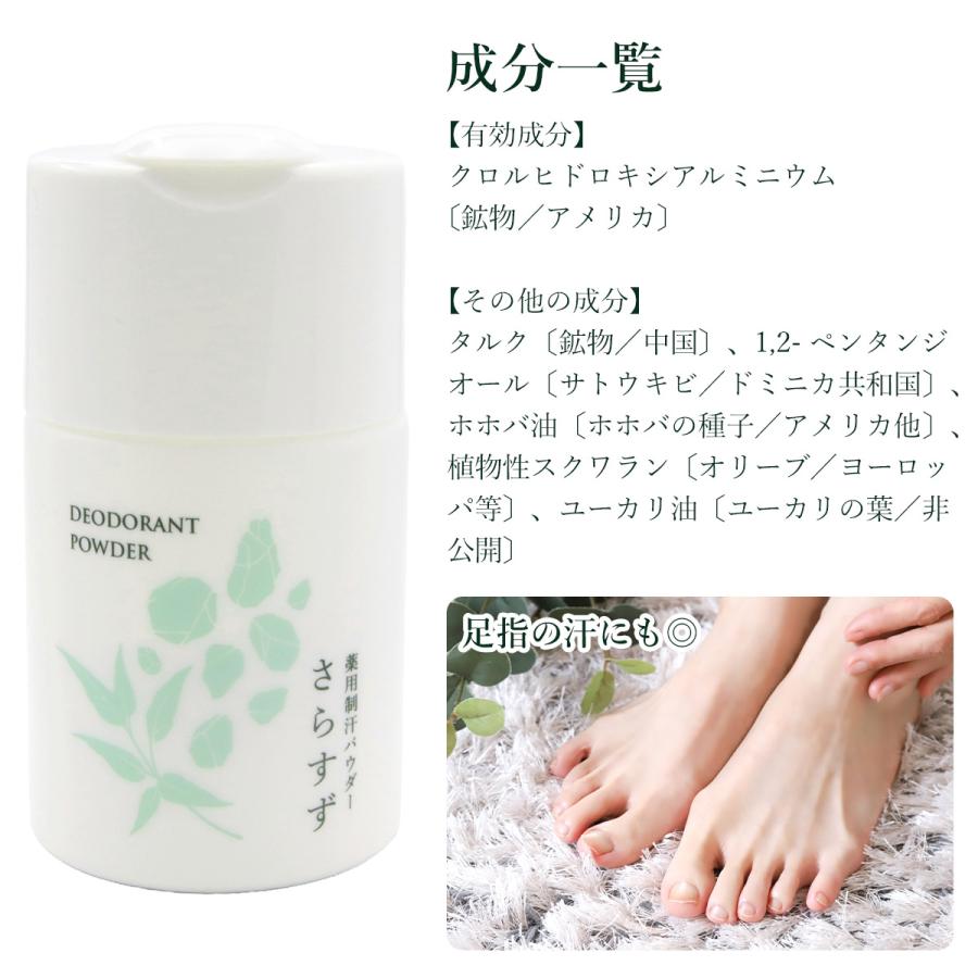 薬用制汗パウダー さらすず 30g 本体セット 薬用制汗剤 天然原料 医薬