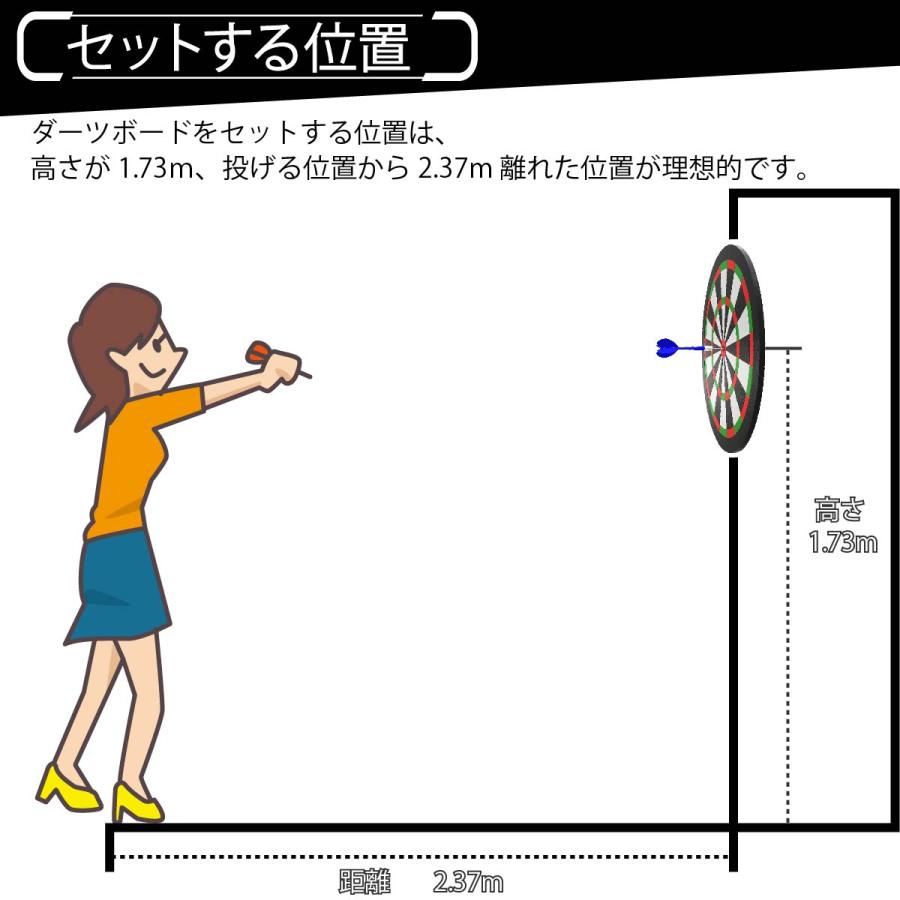 ダーツ 高 さ