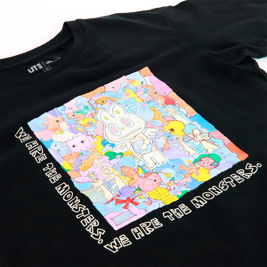ユニクロ POP MART UT ラブブTシャツ レディース ブラック｜北欧