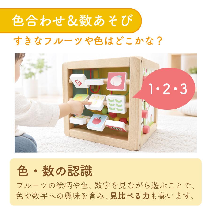 名入れ】木のおもちゃ 知育玩具 アクティビティキューブ 木製スロープ