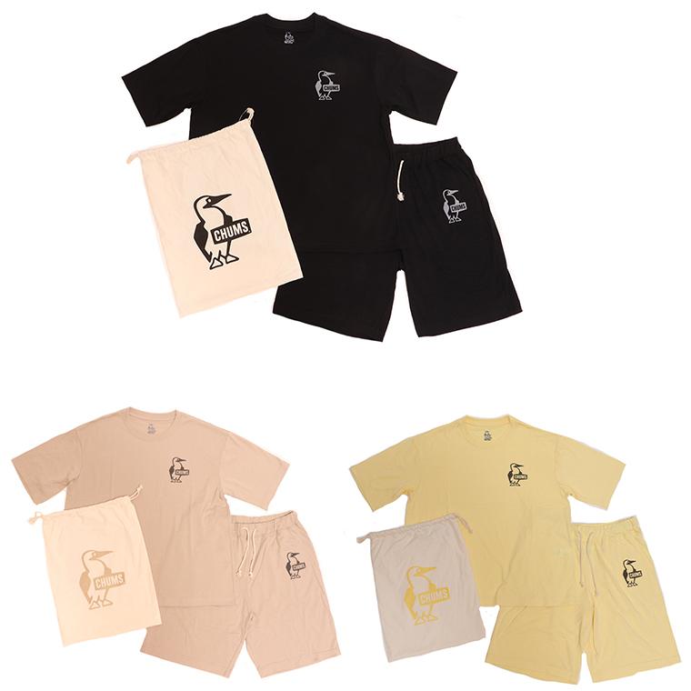 お得な特別割引価格 Chums チャムス Ch01 1987 Tシャツ ルームウェア 上下セット ハーフパンツ パジャマ サイズ L