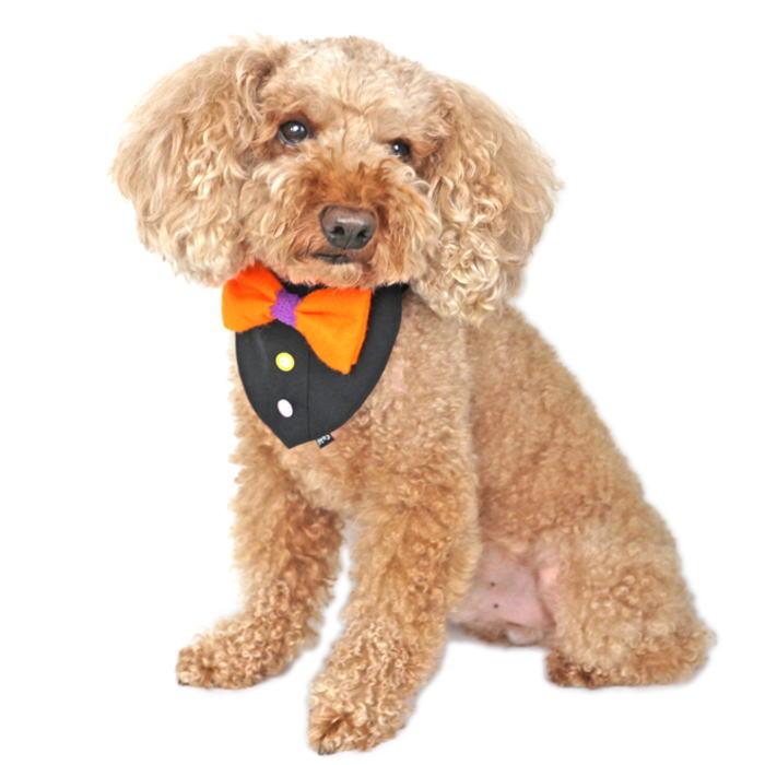 大型犬用　首輪用　リバーシブルスタイ　バンダナ　ハンドメイド　ハロウィンうさぎ柄 hw00330644_01.jpg