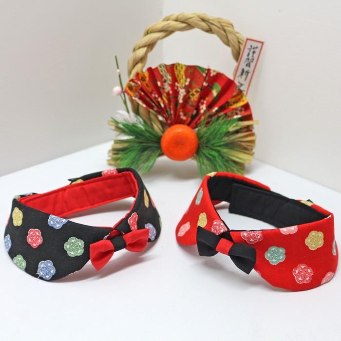 犬 服 付け襟 丸衿 和柄 水引 リボン シャツカラー アクセサリー 新作