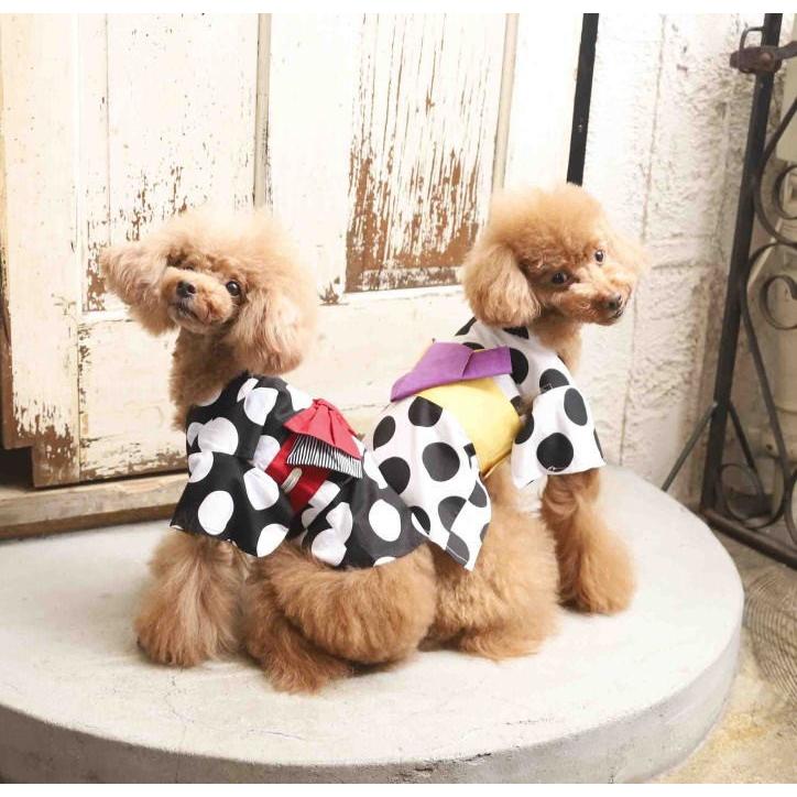 犬 服 浴衣 ゆかた ドット 水玉 モダン 和 男の子 女の子 祭り じんべい 夏 花火 コスプレ イベント 小型犬 アビエント Abiento S Ab 19ssb03 犬の服 Selfish House 通販 Yahoo ショッピング