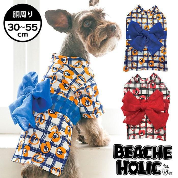 犬 服 ペット ラフチェックゆかた ビーチェホリック 2019 春夏 新作 浴衣 Beache Holic S Al Bs1910 犬の服 Selfish House 通販 Yahoo ショッピング