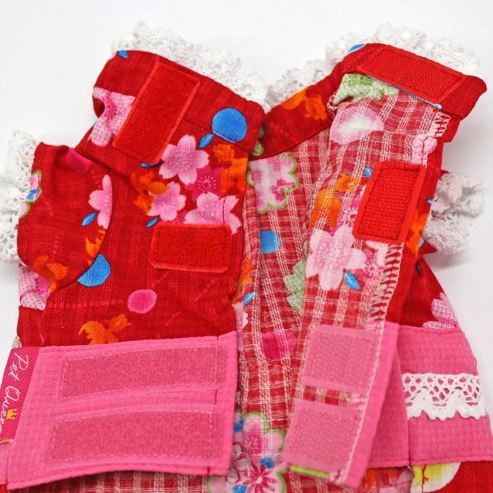 犬 服 浴衣 桜金魚 和柄 ゆかた 女の子 ドッグウェア 夏 着物 コスプレ