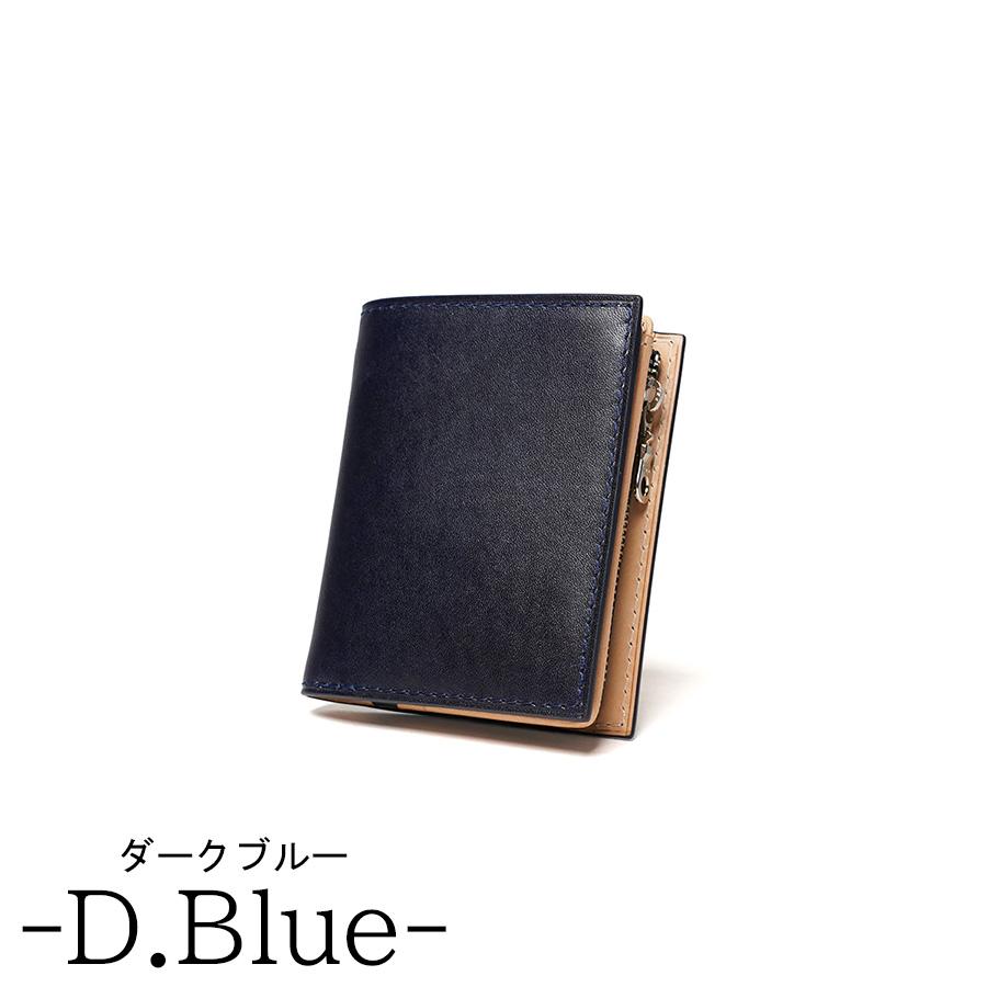BAGGY PORT（バギーポート） 藍染めレザー コンパクトハーフ財布