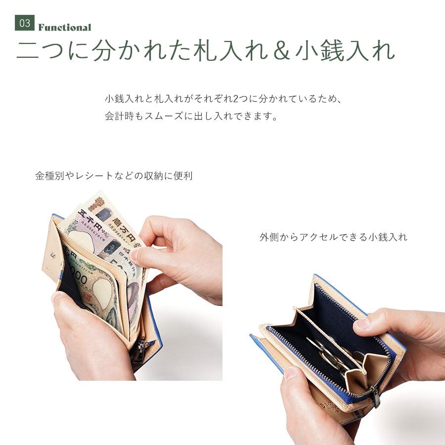 BAGGY PORT（バギーポート） 藍染めレザー ペイズリー コンパクト