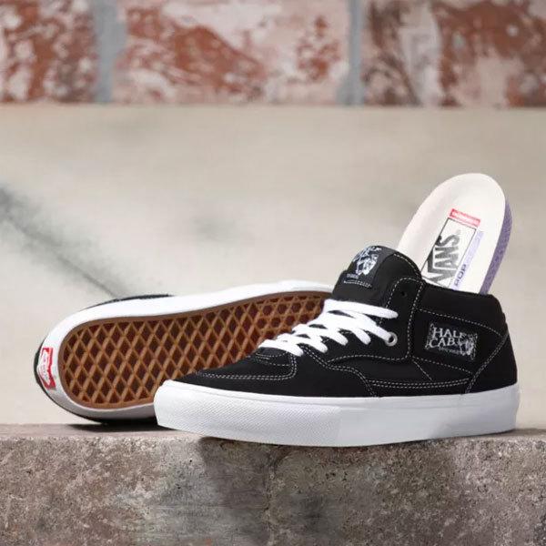 美品　vans skate halfcab スケートモデルBlack 25.0 VANS スケート ハーフキャブ ブラック/ブラック USモデル US規格