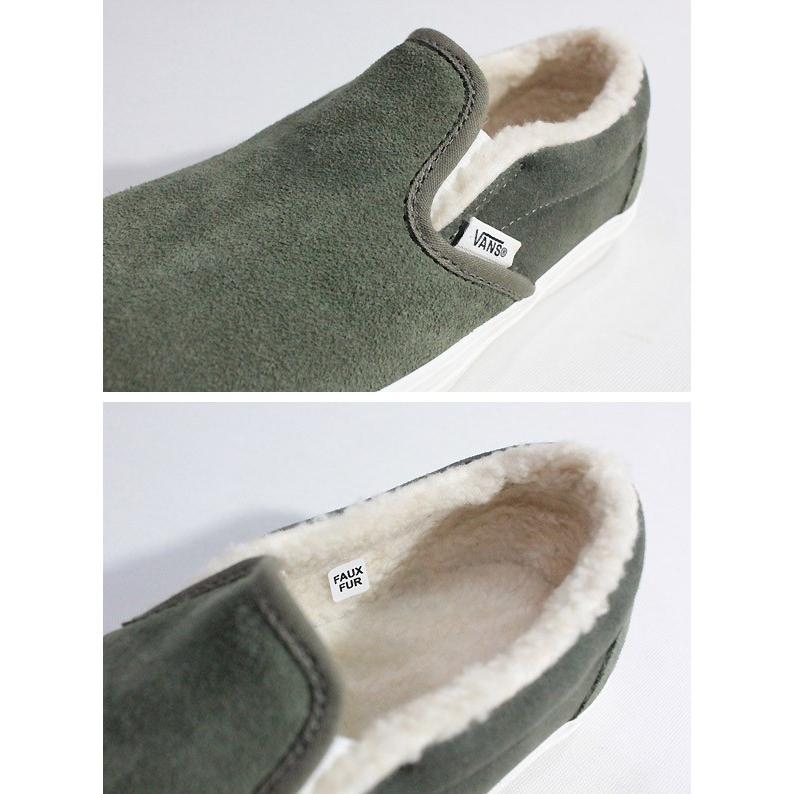 品質満点 Olive オリーブ スエード フリース 中ボア ファー仕様 スニーカー メンズ Leaf Dusty Slip On スリッポン Suede Sherpa Grape Vansバンズ 18ho Classic あすつく 人気のバンズスエードボアスリッポン シューズ Meorboston Org