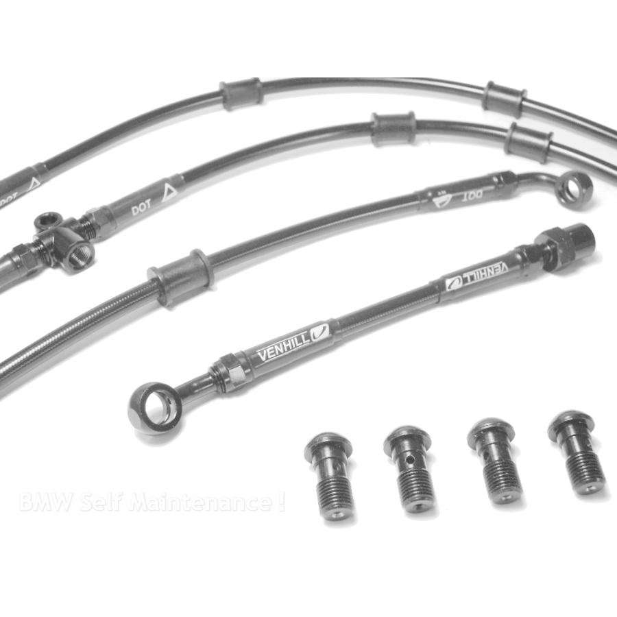 ブレーキホース BMW R1100R R1100RT R850R R850RT ABS車用 黒 ステンメッシュ 前後セット 英国直輸入 VENHILL 34322330659 34322330095 |  | 01