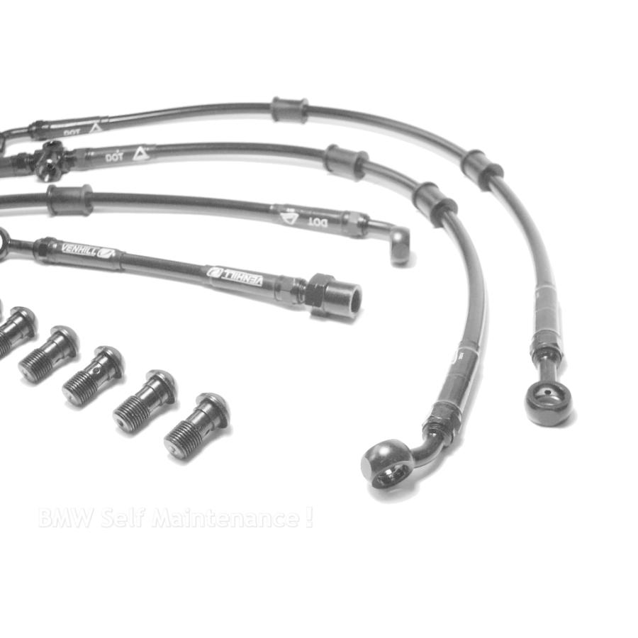 ブレーキホース BMW R1100R R1100RT R850R R850RT ABS車用 黒 ステンメッシュ 前後セット 英国直輸入 VENHILL 34322330659 34322330095 |  | 02