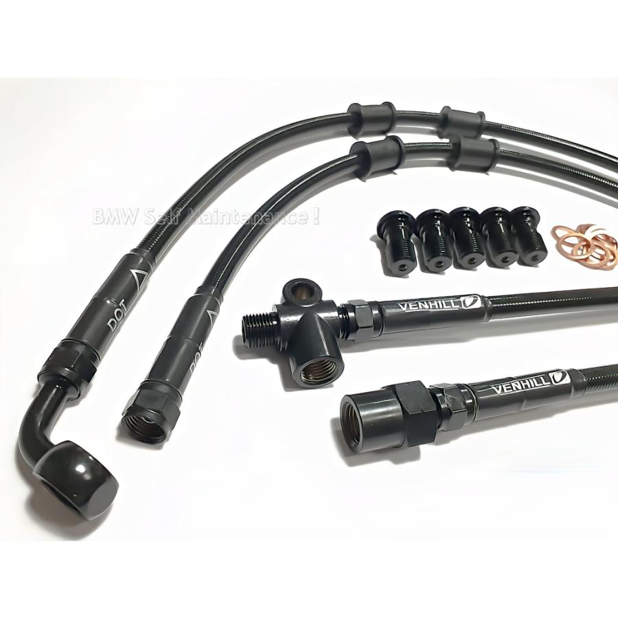 BMW R1100R R1100RT R850RT R850R 新品 フロント ブレーキホース 英国製 ステンメッシュ VENHILL 34322330659 34322331050 |  | 01