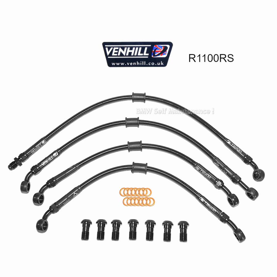 BMW R1100RS 新品 フロント ブレーキホース 英国製 ステンメッシュ VENHILL 34322314565 34322314295 34322314171 | 