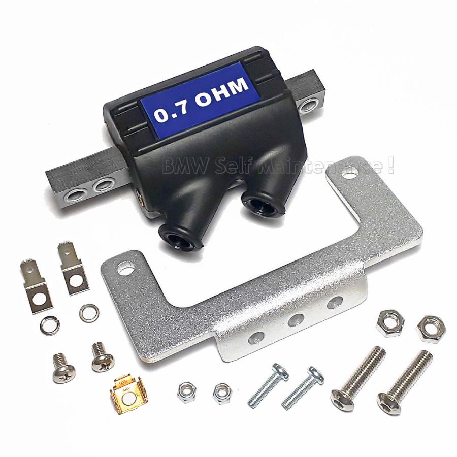 イグニッションコイル 0.7Ω ブラケット付き BMW R100RS R100RT イグニッションコイル 0.7Ω ブラケット付き BMW R100RS R100RT