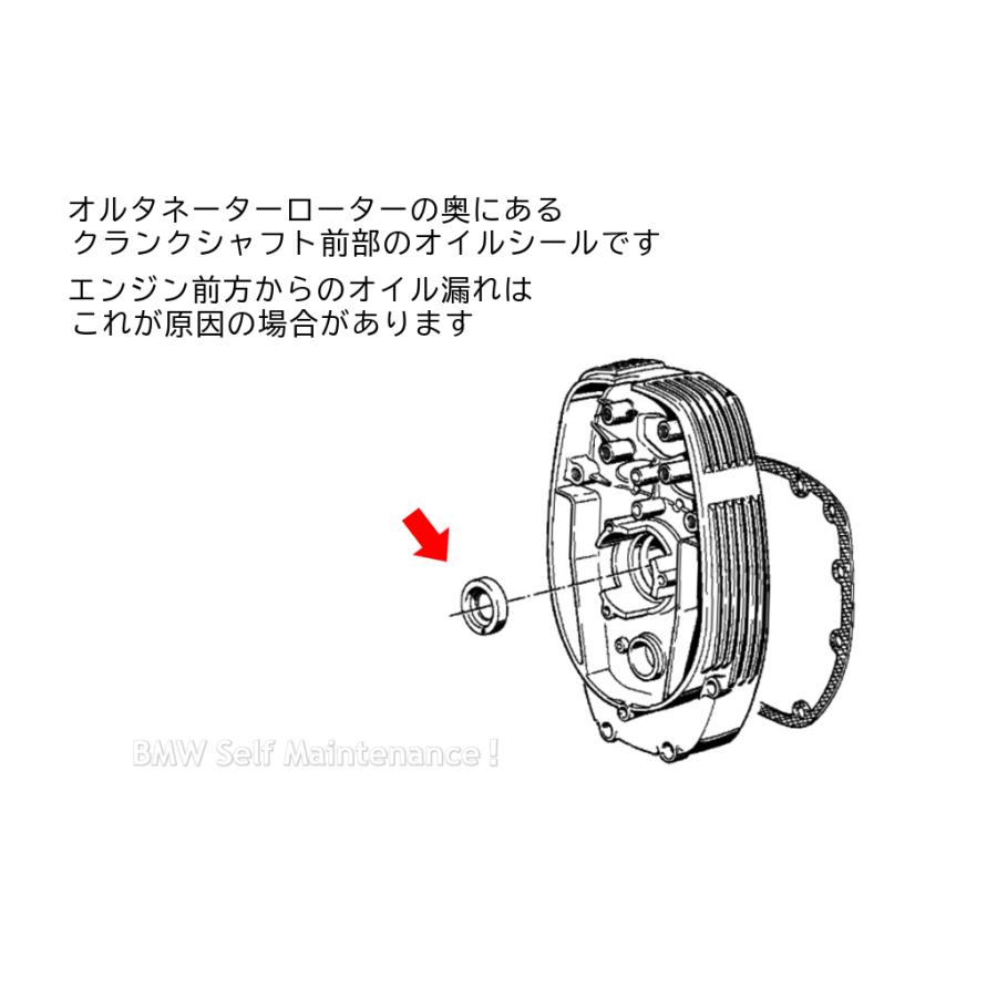 クランクシャフト オイルシール BMW R100RS R100RT R100GS R100CS R100R R90S R90/6 R80 R80GS R75 R65 R60 / 11141255011 / 11141337654 |  | 01