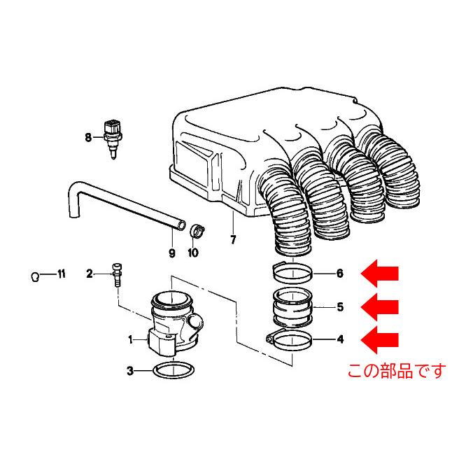 インシュレーター BMW K100RS K1100RS K1100LT K1 / 4バルブ系 11611461739｜selfmainte｜02