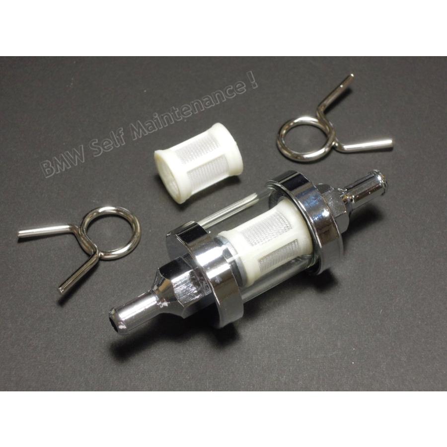 フューエルフィルター ガラス管 分解式 燃料フィルター 汎用 旧車に似合います！ |  | 02