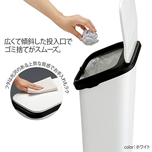 リス ゴミ箱 smooth プッシュ ダストボックス ゆっくり開くフタ ウッド 19L 20｜selftraders-shopping｜04