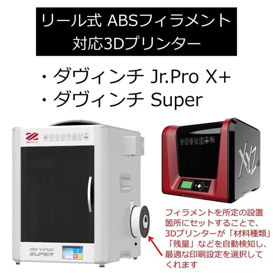 XYZプリンティング ABSフィラメント クリア 600g ダヴィンチSuper/Jr.ProX+専用(リール式/NFCタイプ) RF10C｜seli-store｜03
