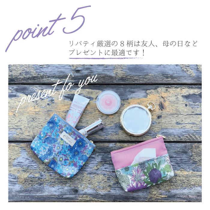 メール便送料無料】リバティ 花柄 ファスナー付きポケットティッシュ